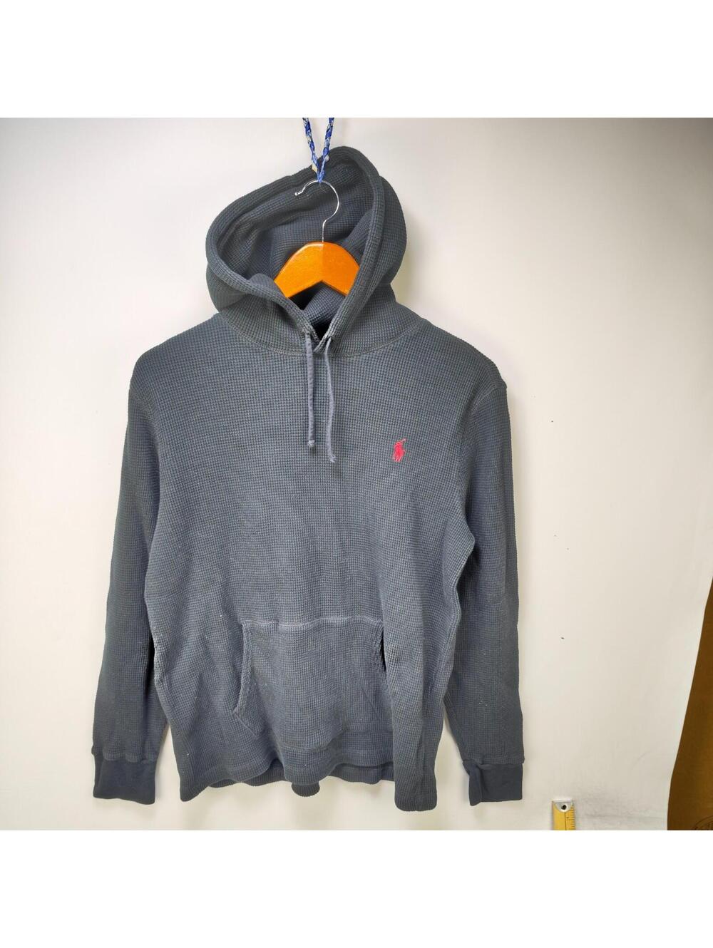 Polo Ralph Lauren Grey Waffle Knit Thermal Hoodie L